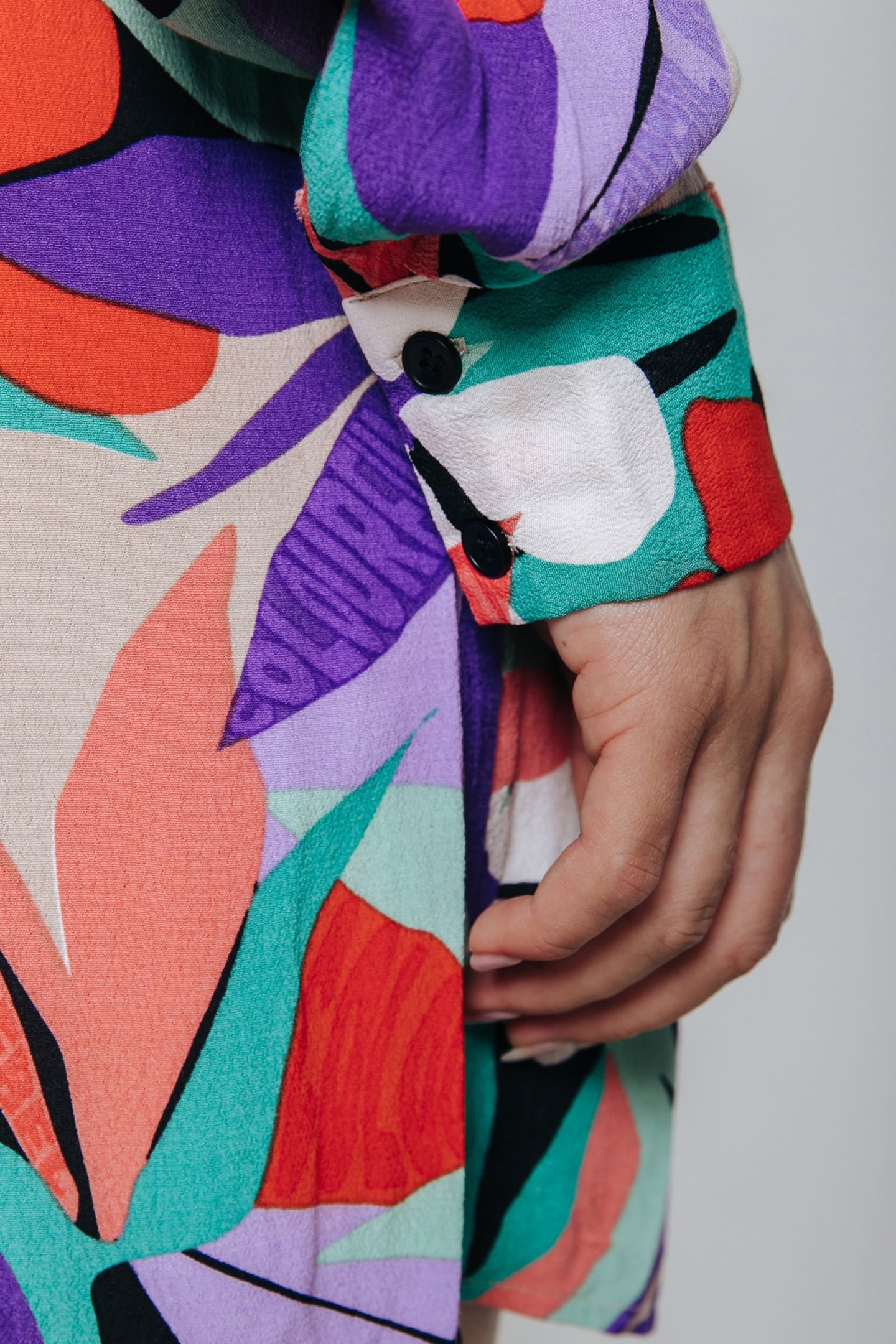 NINA BIG FLOWER MINI SHIRT DRESS MULTICOLOR 4