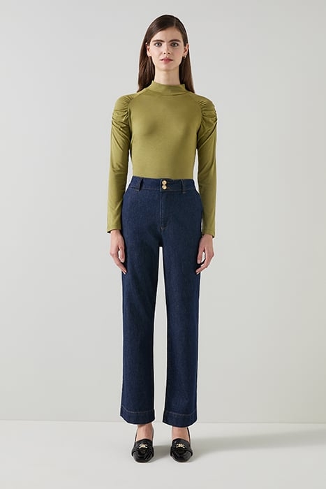 LACEY TURTLE LONG-SLEEVED TOP OLIVE 2