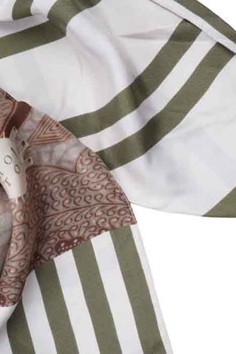 SILK SCARF ST. TROPEZ GREEN AFRICA GREEN, BROWN, TAUPE 2