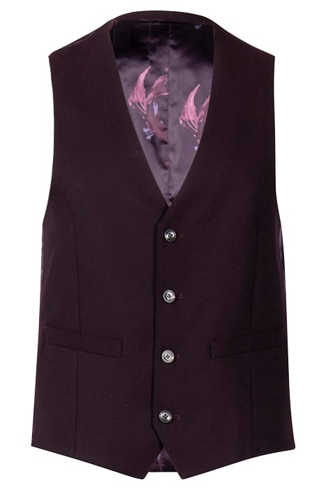 MB MALBEC FLANNEL SUIT WAISTCO BLACK 1