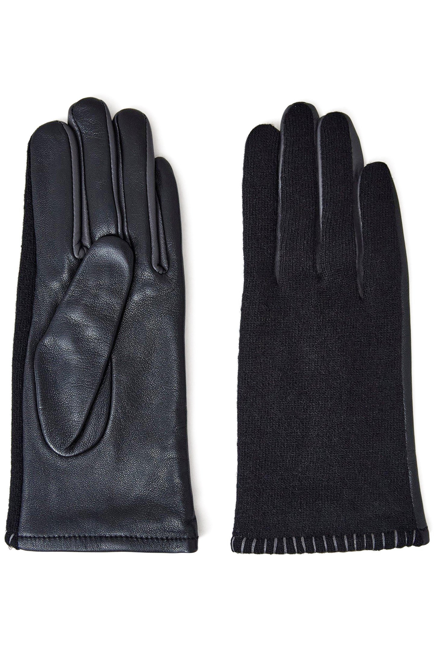 LUCIE LEATHER GLOVE PURE BLACK 2
