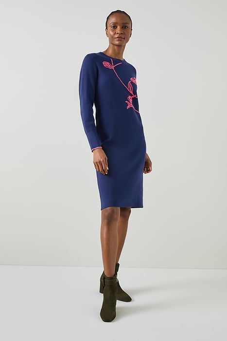 HENRY KNIT MIDI DRESS NAVY 1