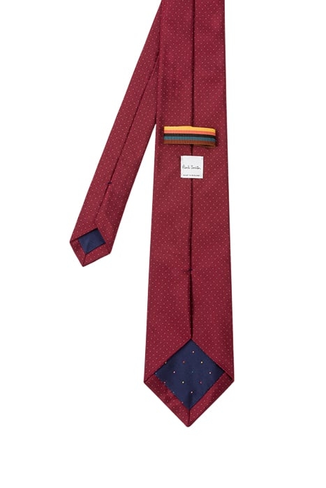 MEN TIE 8CM WIDE PIN DOT BURGUNDY/ BORDE 2