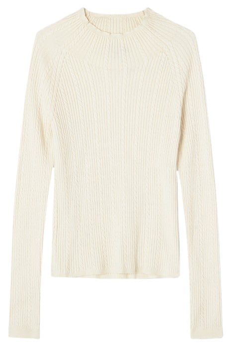 WEST CABLE KNITTED SWEATER CREAM 4