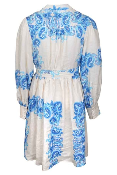 DRESS SANTORINI ECRU, BLUE 2