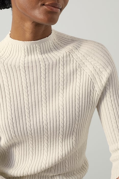 WEST CABLE KNITTED SWEATER CREAM 5