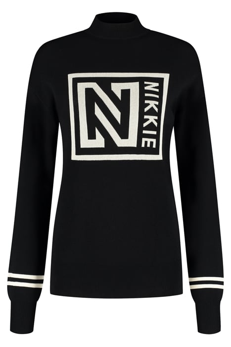 LOGO PATCH SWEATER BLACK 1