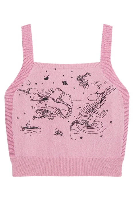 WOMENS KNITTED VEST PINK 4