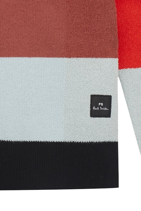 MENS SWEATER CREW NECK BRICK RED 7