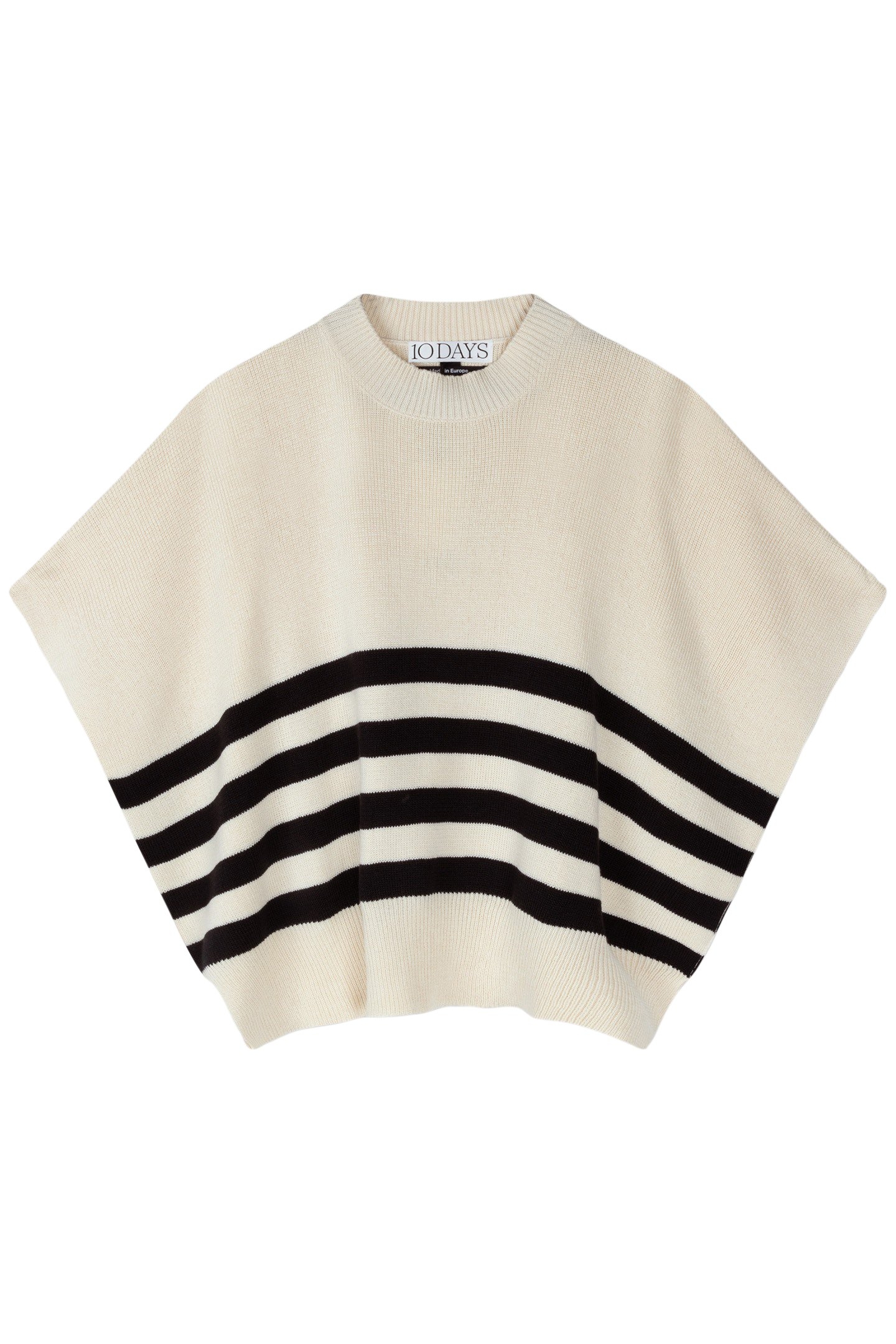 SLEEVELESS SWEATER KNIT STRIPES LIGHT SAFARI 4