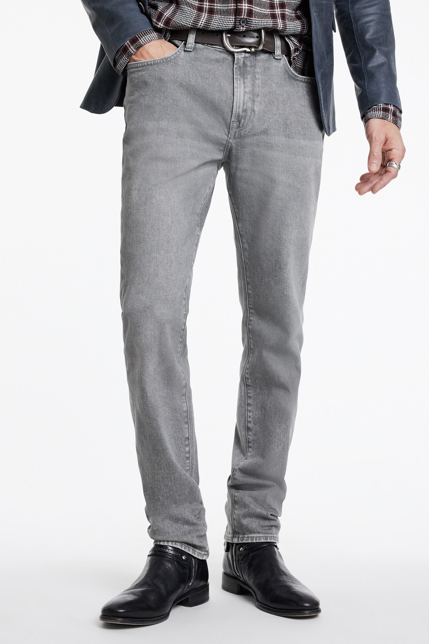 SLIM FIT JAVIER GREY WASH JEANS 1