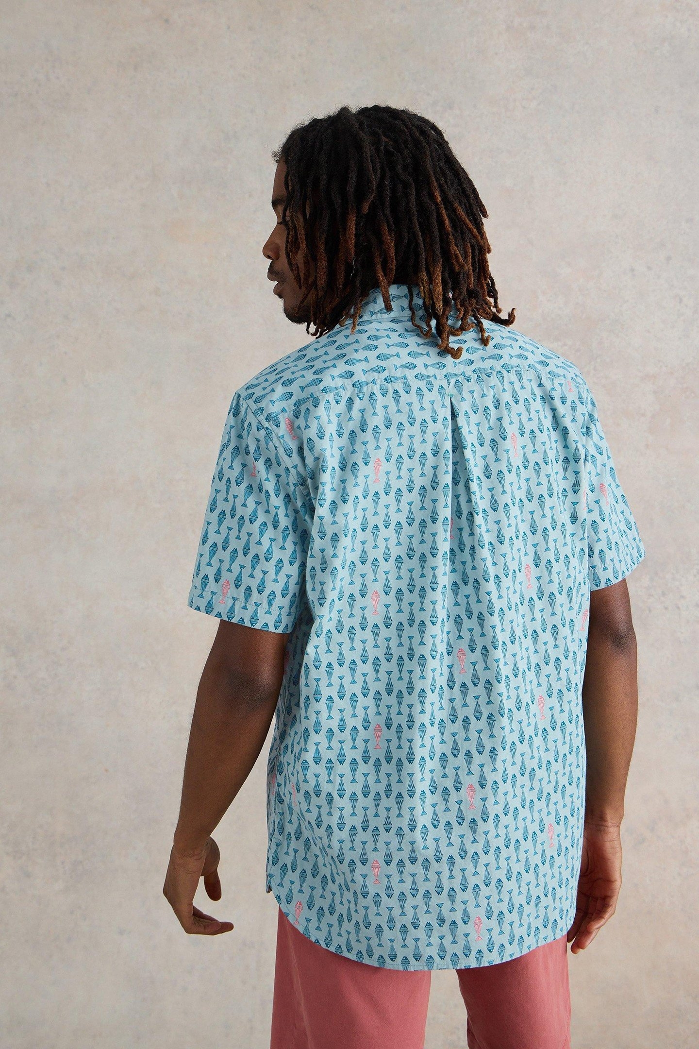 GEO FISH PRINTED SS SHIRT BLUE PRINT 2