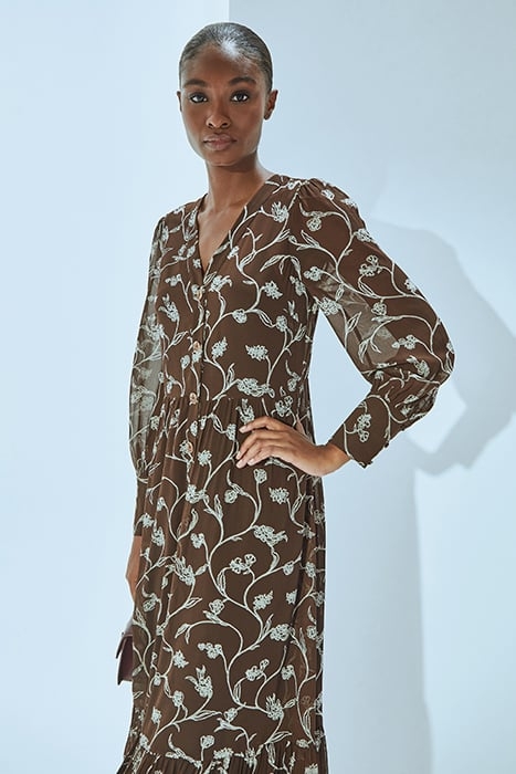 LUCIAN TEIRED SHIRT DRESS BROWN 5