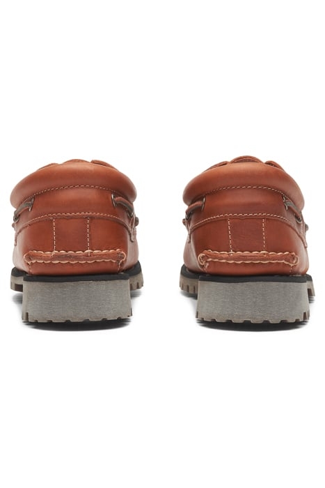 TIMBERLAND AUTHENTIC BOAT SHOE MEDIUM ORANGE FULL GRAIN 4