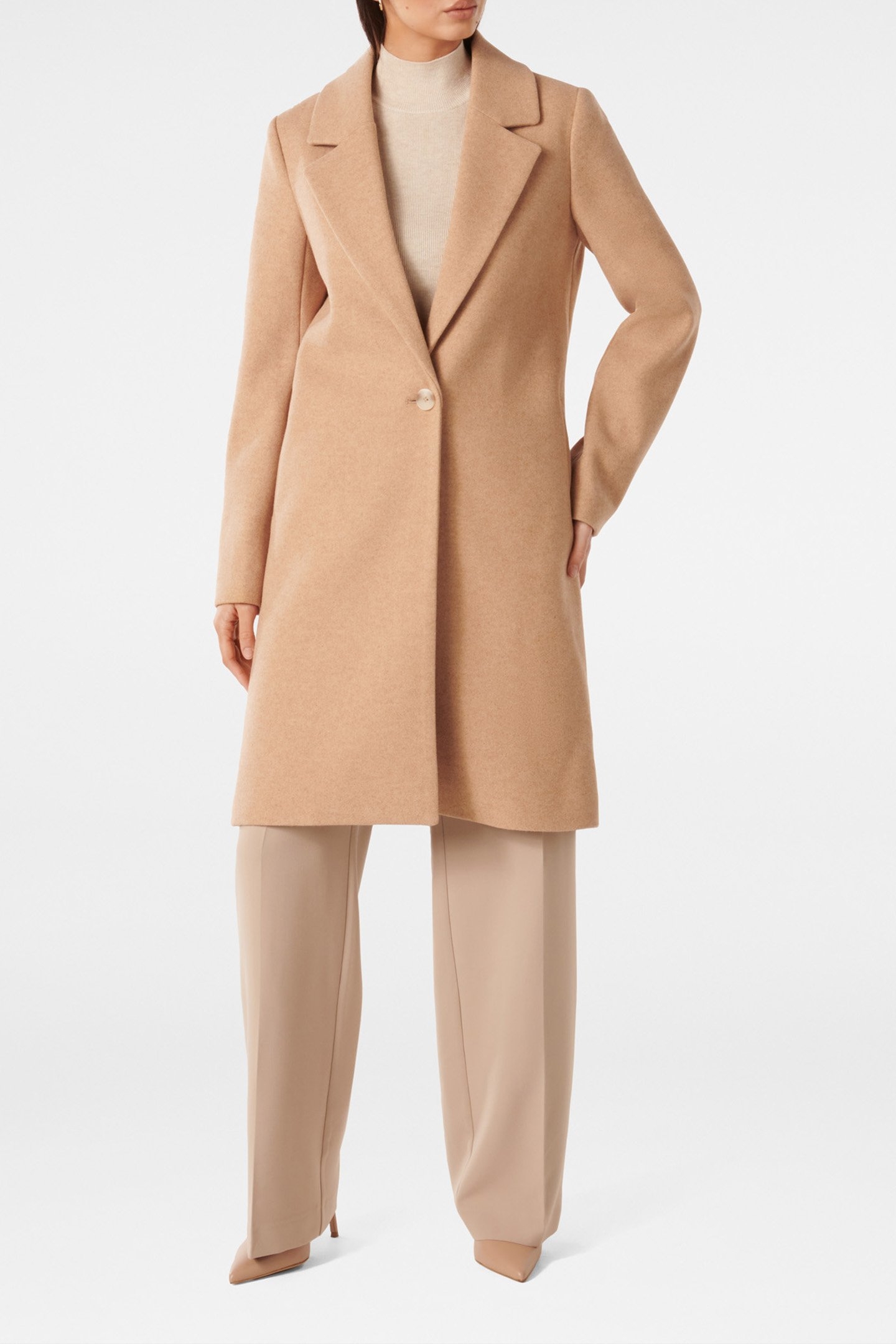 BILLIE LONGLINE COATIGAN CAMEL MARLE 1