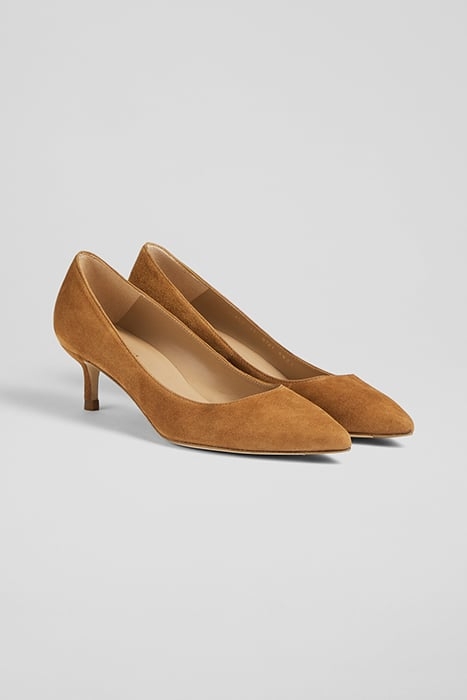 AUDREY POINTED COURT HEEL TAN 2