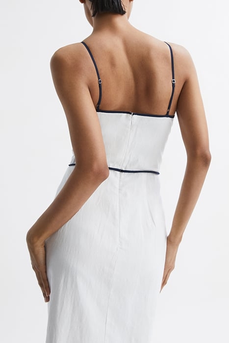 LEONA-STRAPPY LINEN MIDI WHITE 5