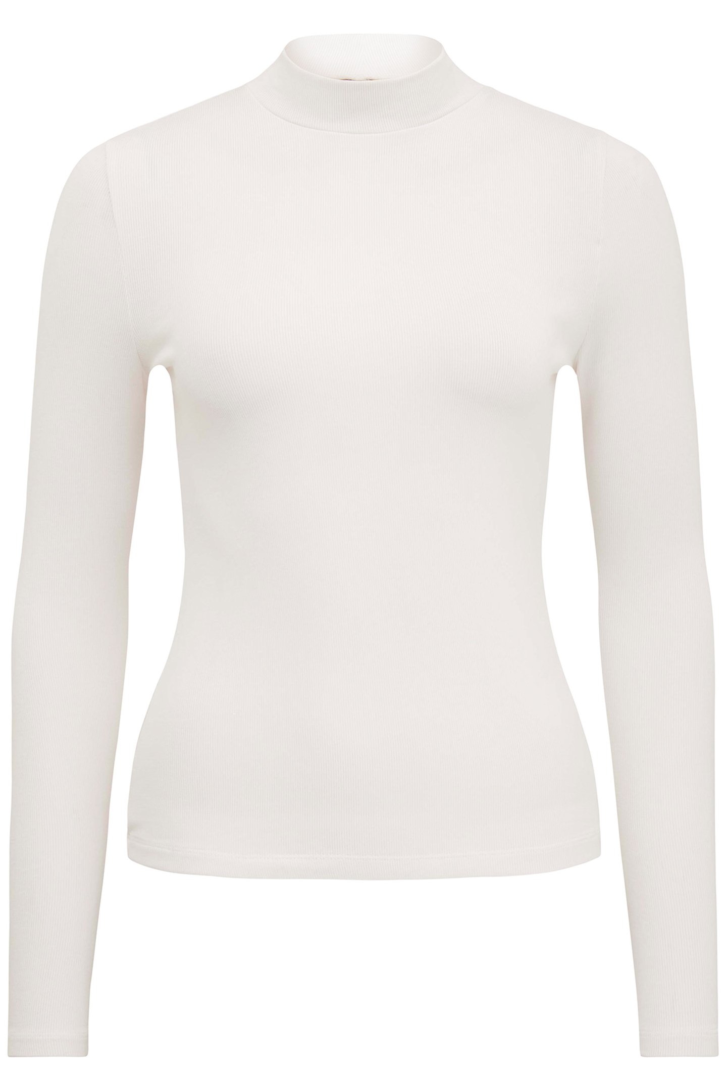 CANDICE HIGH NECK RIB TOP SHEER PINK 4