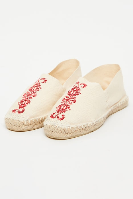AURIANE ESPADRILLES ECRU RED 2