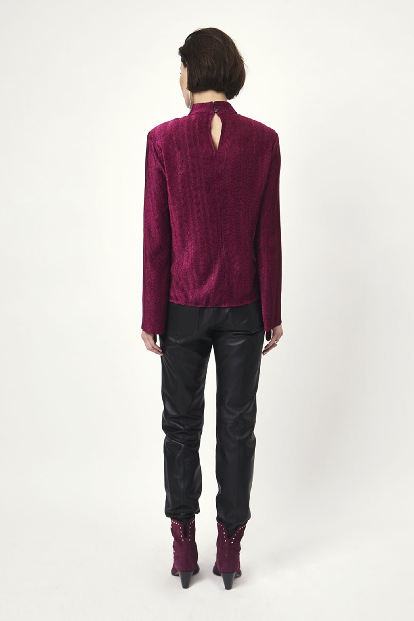 LIZ TURTLENECK TOP WARM PLUM 2
