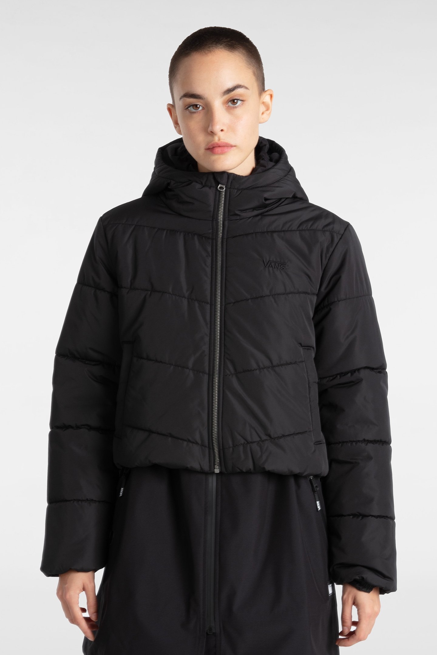 MTE FOUNDRY CROP PUFF HOOD BLACK 1