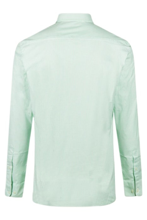 STRETCH OXFORD SHIRT SMALL STRIPE LIGHT GREEN 5