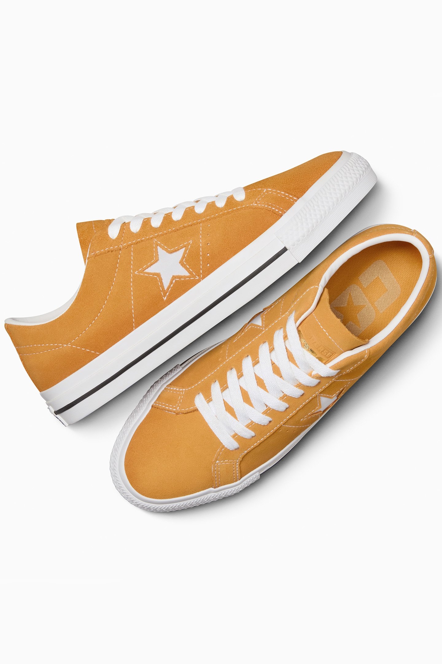 CONS ONE STAR PRO SUEDE SUNFLOWER GOLD/WHITE/BLACK 3