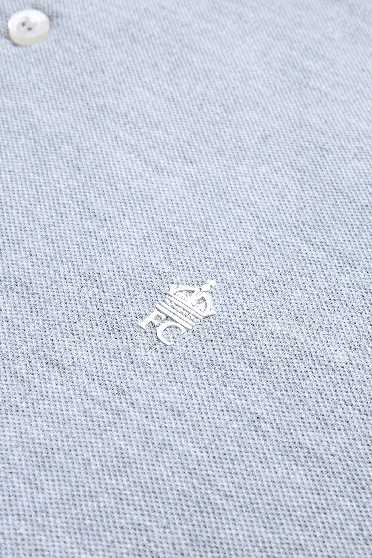 TIPPED PIQUE POLO LGT GREY MEL/WHITE 2