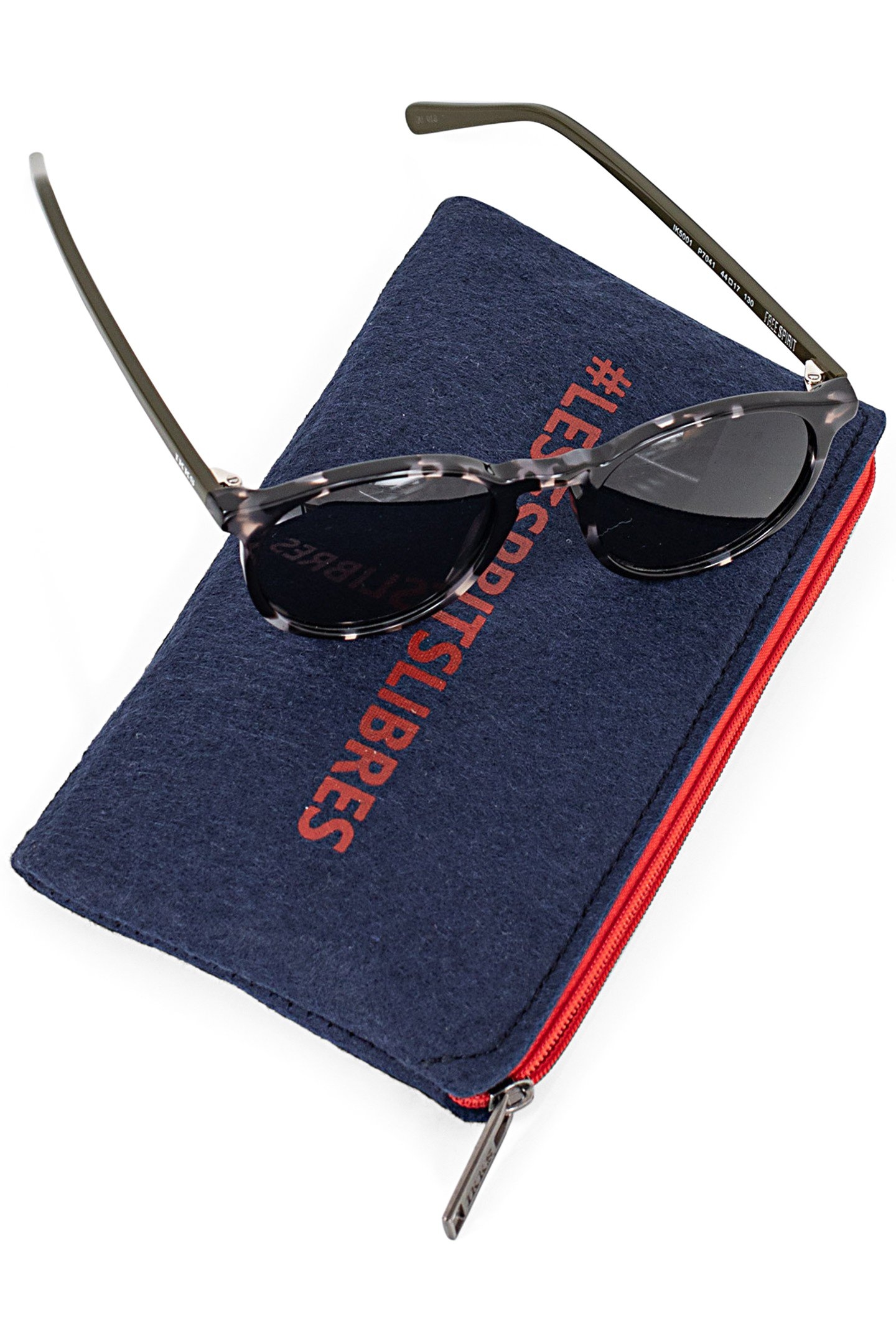 BLACK TORTOISESHELL SUNGLASSES WITH KHAKI TEMPLES, MIXED 7