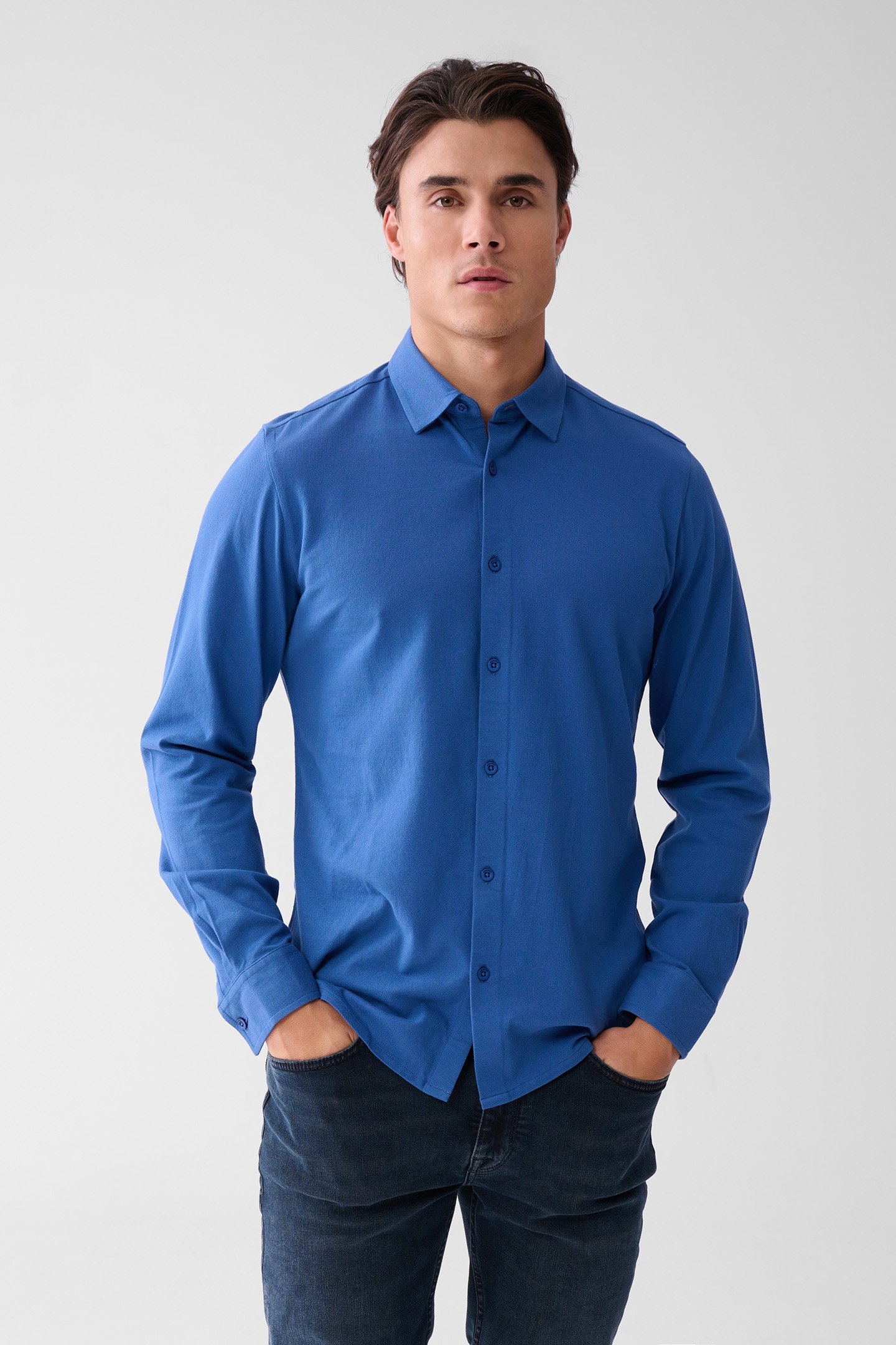 MA-SBPIQUE JERSEY SLS BRIGHTBLUE 1