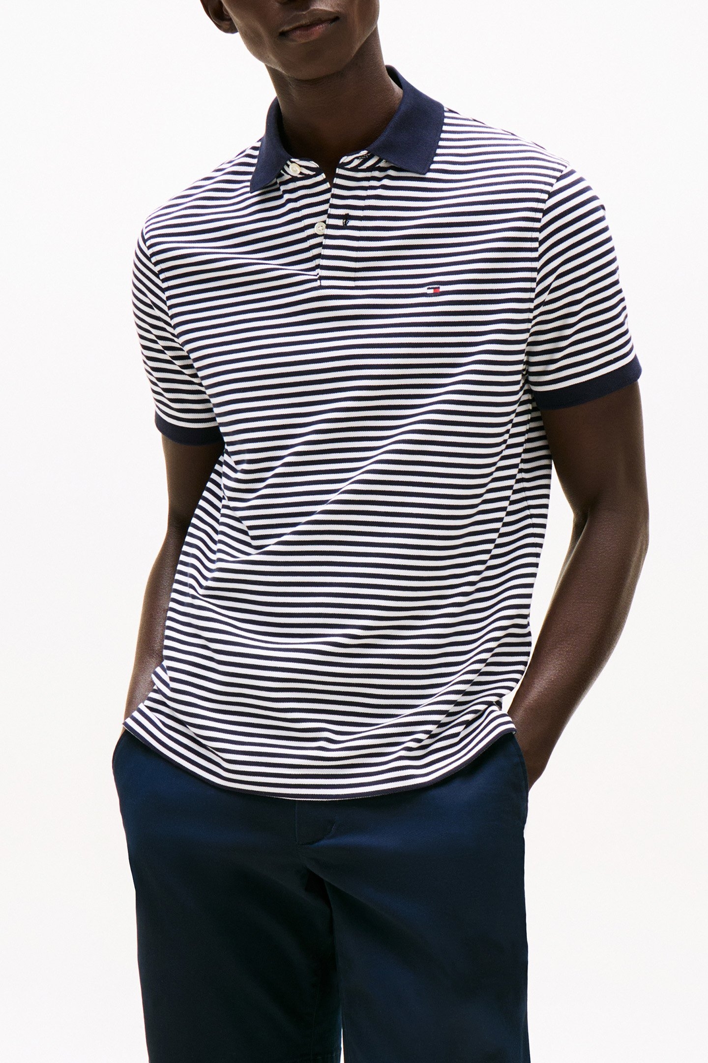 1985 REGULAR FIT POLO DESERT SKY AND WHITE 1