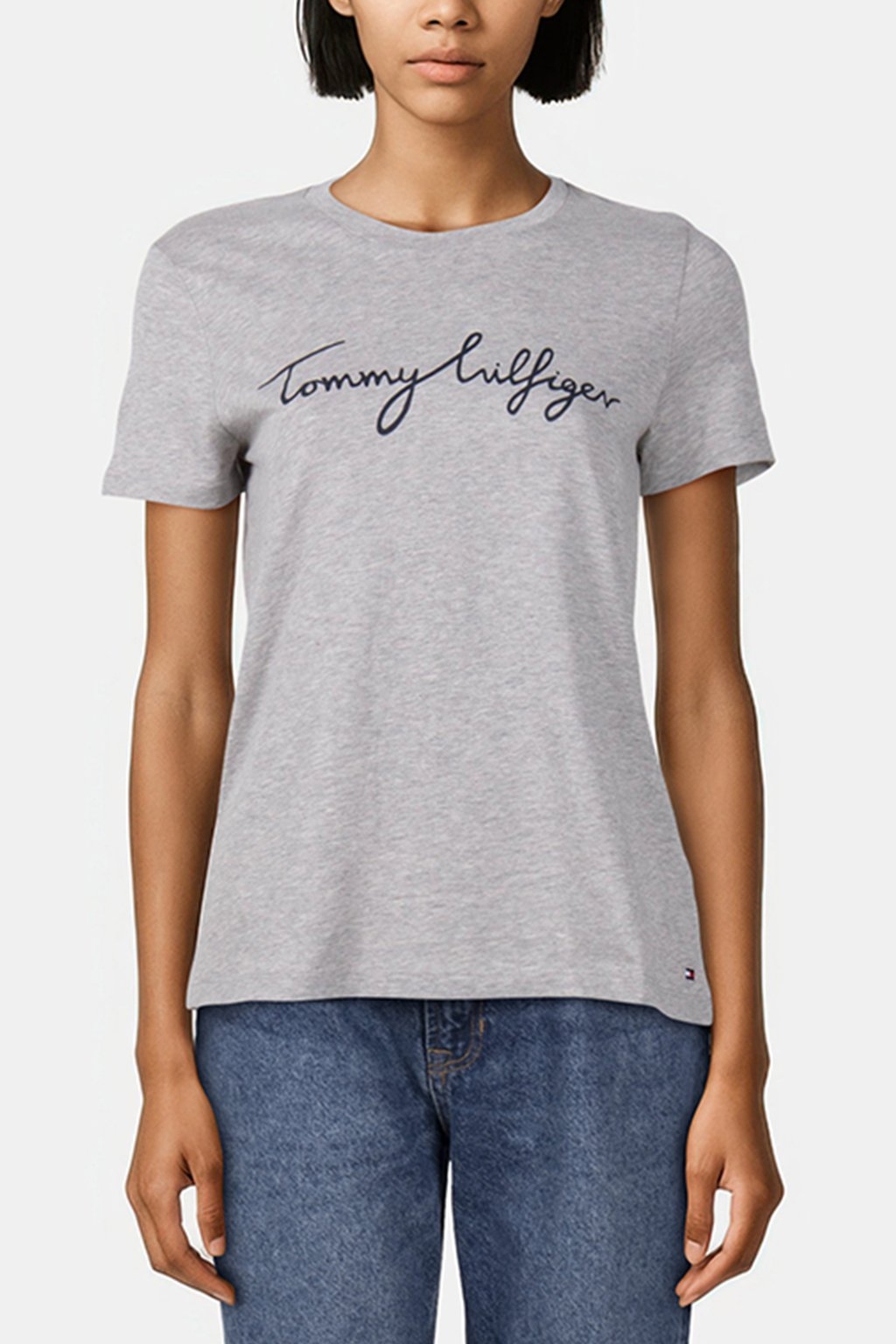 HERITAGE CREW NECK T-SHIRT LOOSE FIT LIGHT GREY 1