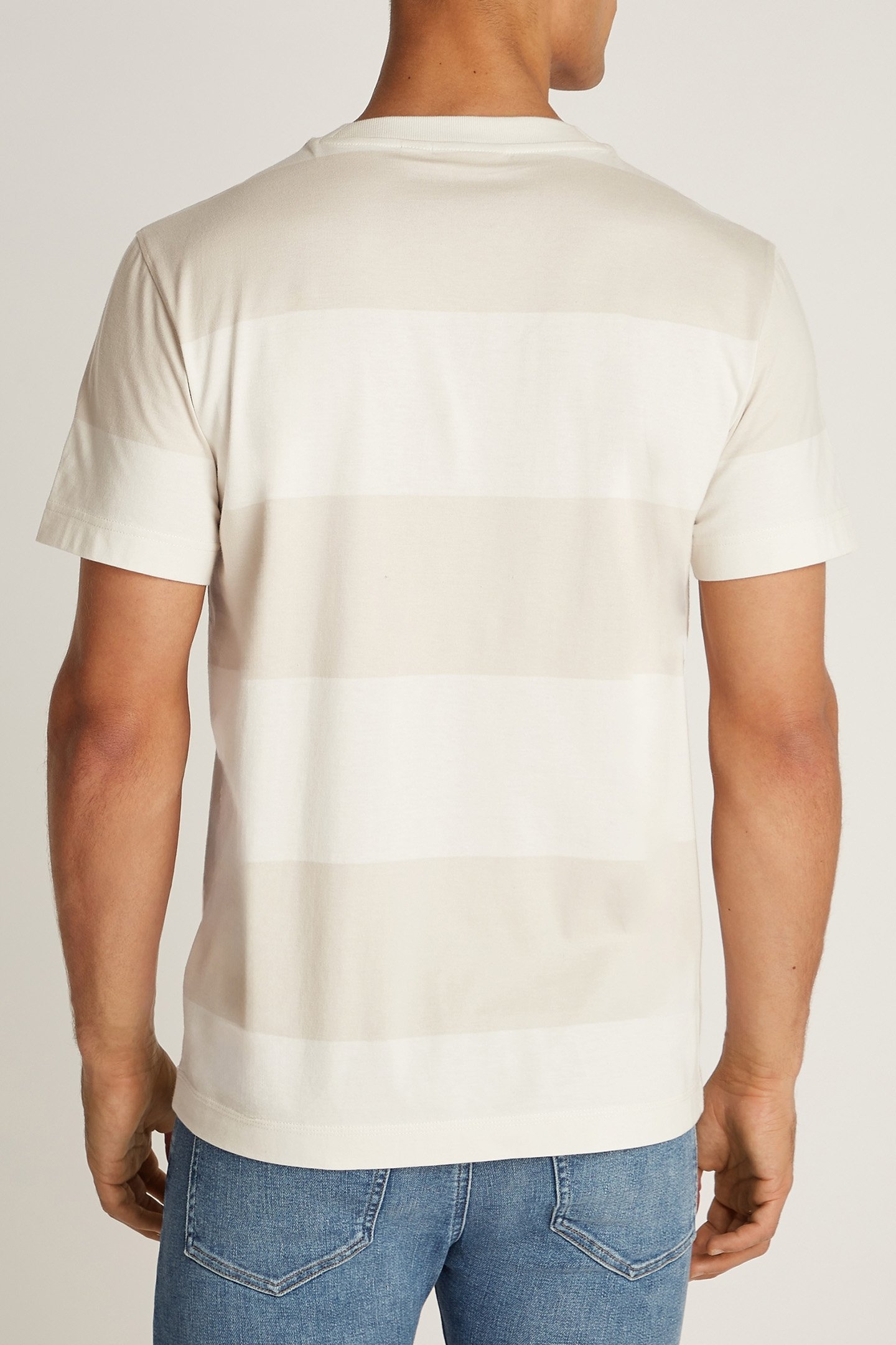 WOVEN LABEL REGULAR T-SHIRT MOONBEAM/IVORY 2