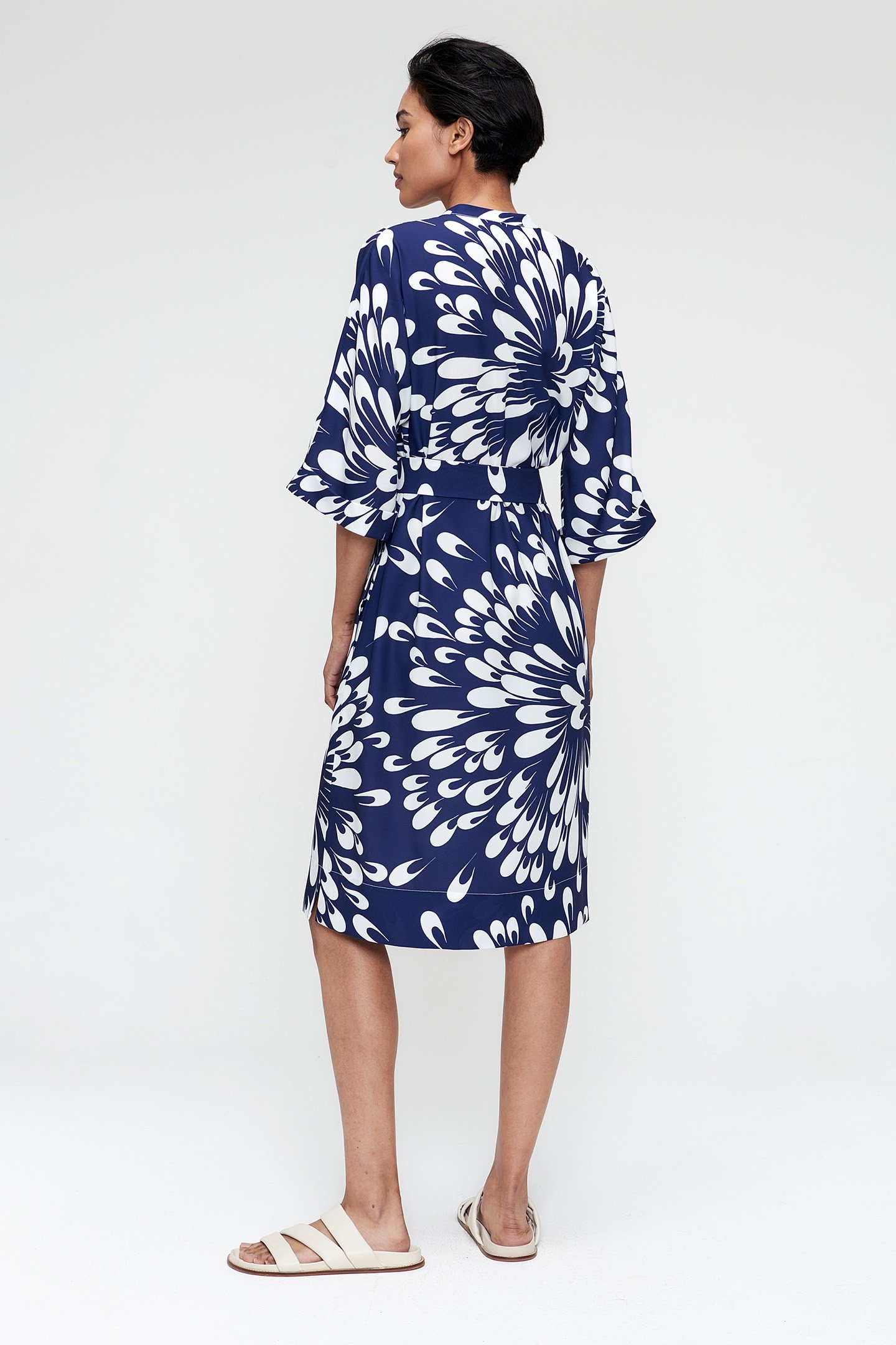 PRINTED SHIFT DRESS ROYAL BLUE 2