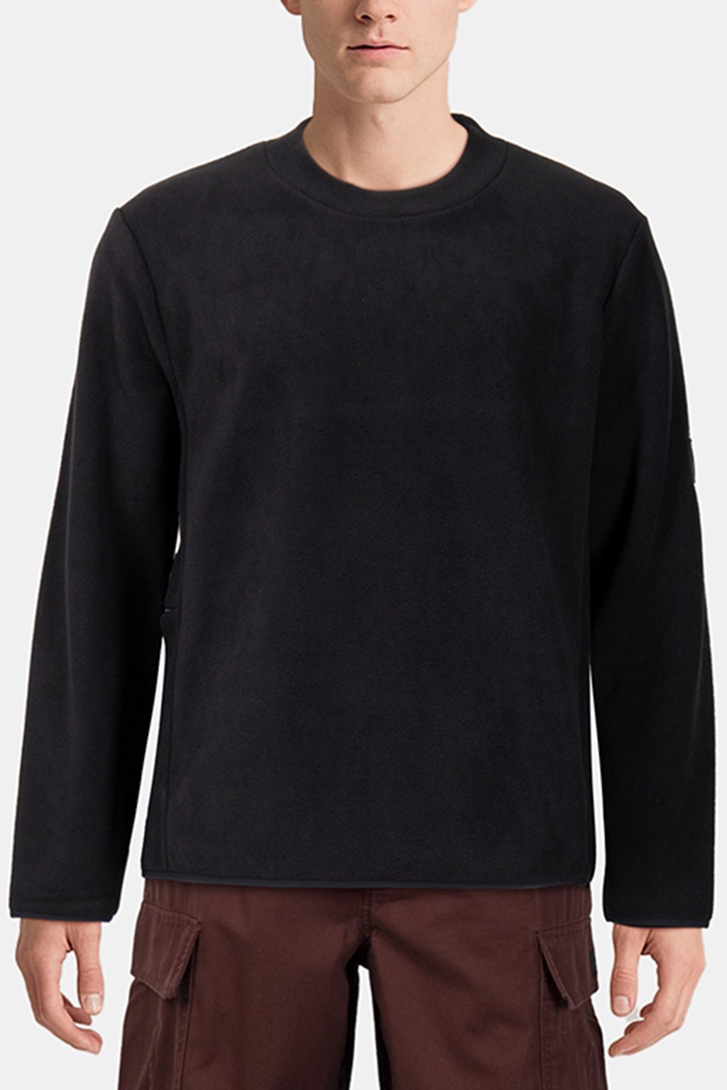 FLEECE CREW NECK T1 BLACK UNISEX 2