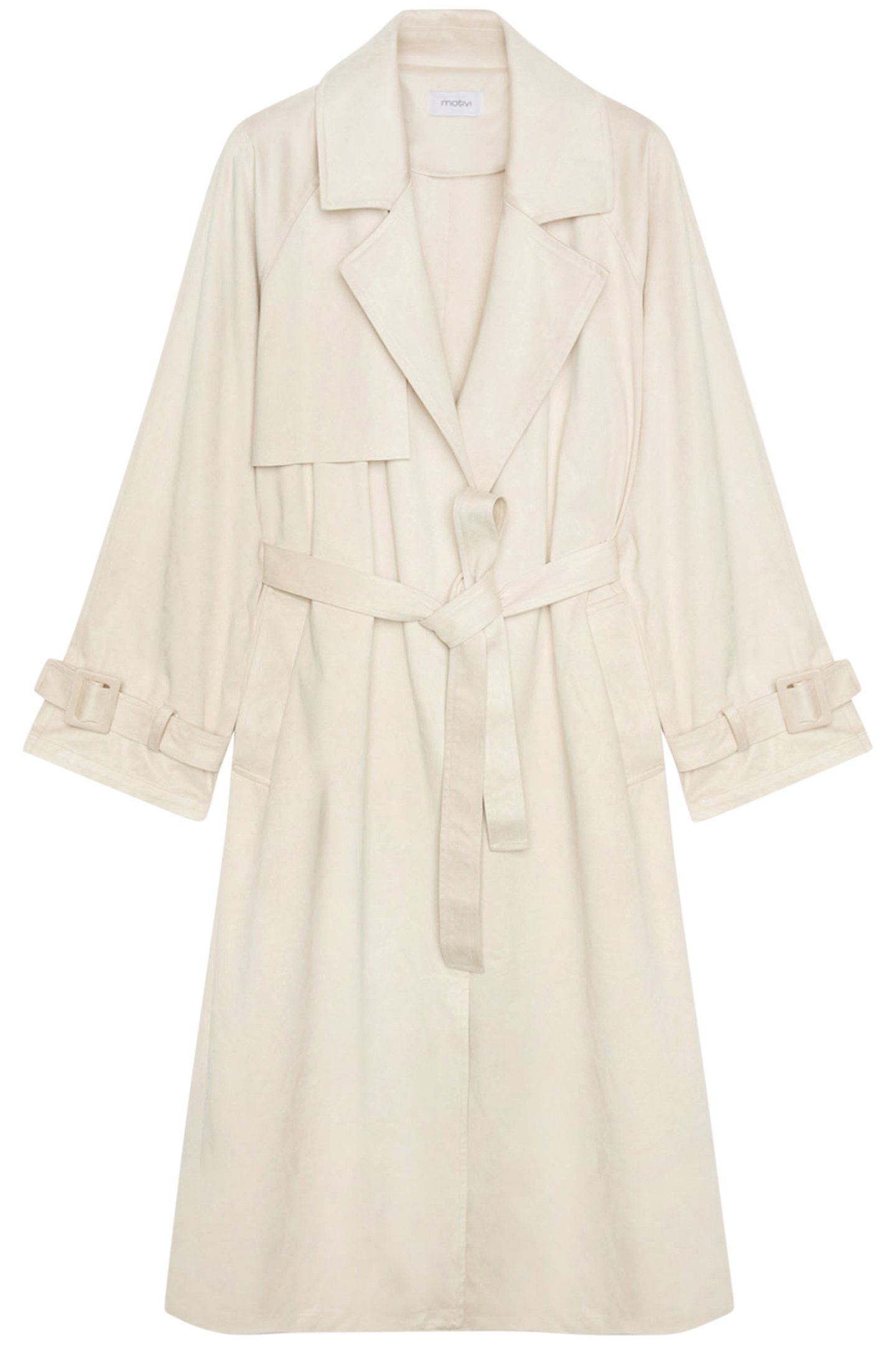 SUEDE-EFFECT TRENCH COAT NATURAL 3