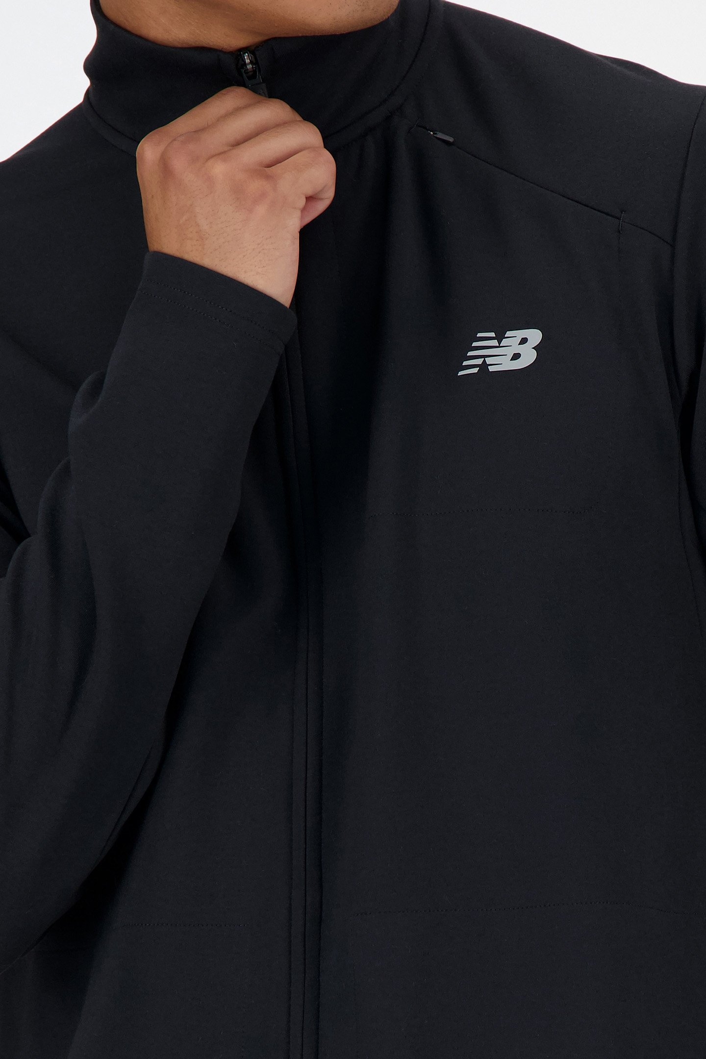 TECH KNIT FULL ZIP SPORTS JACKET IN BLACK 4