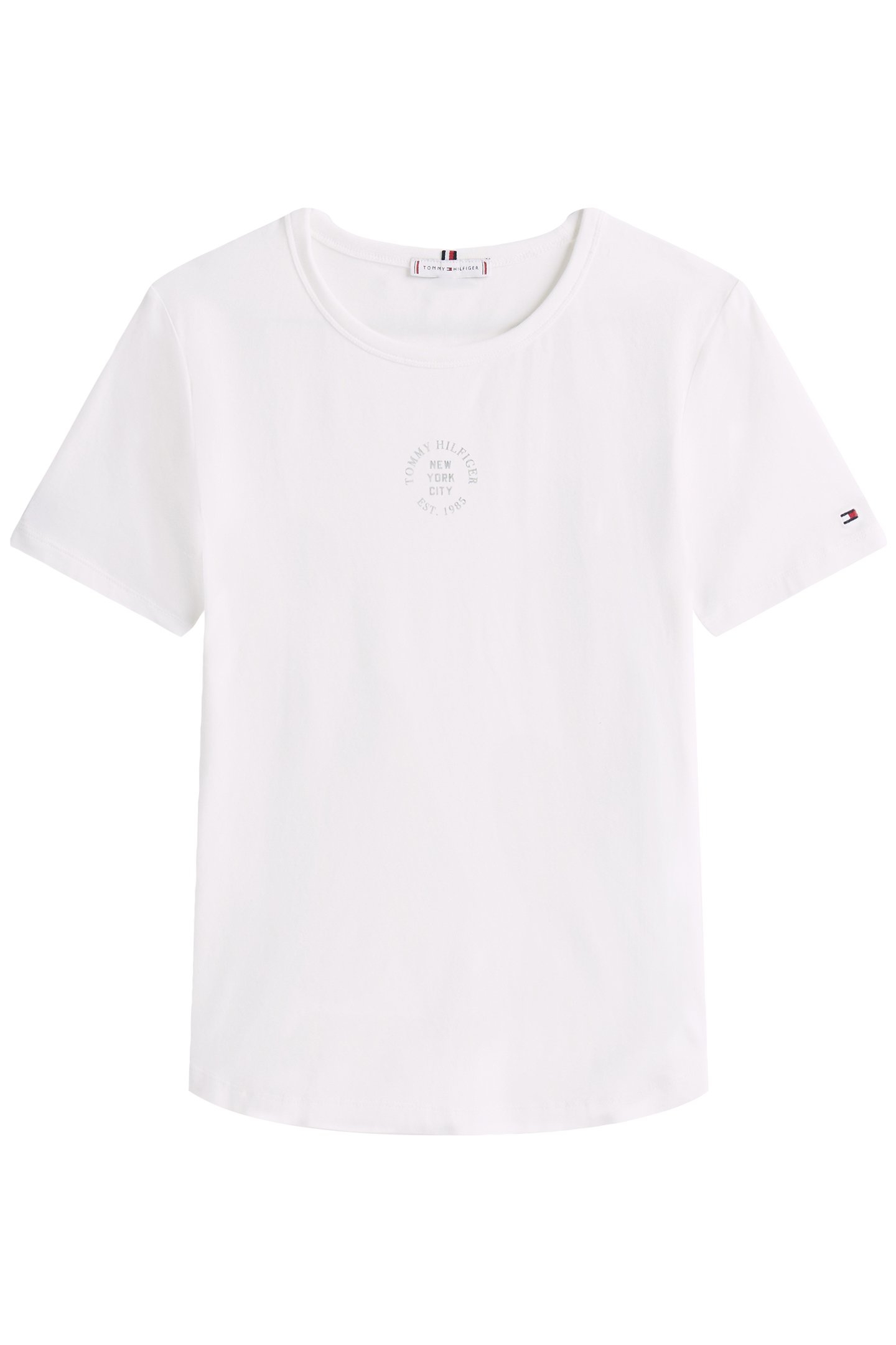 STAMP LOGO SLIM FIT C-NK T-SHIRT ECRU 3