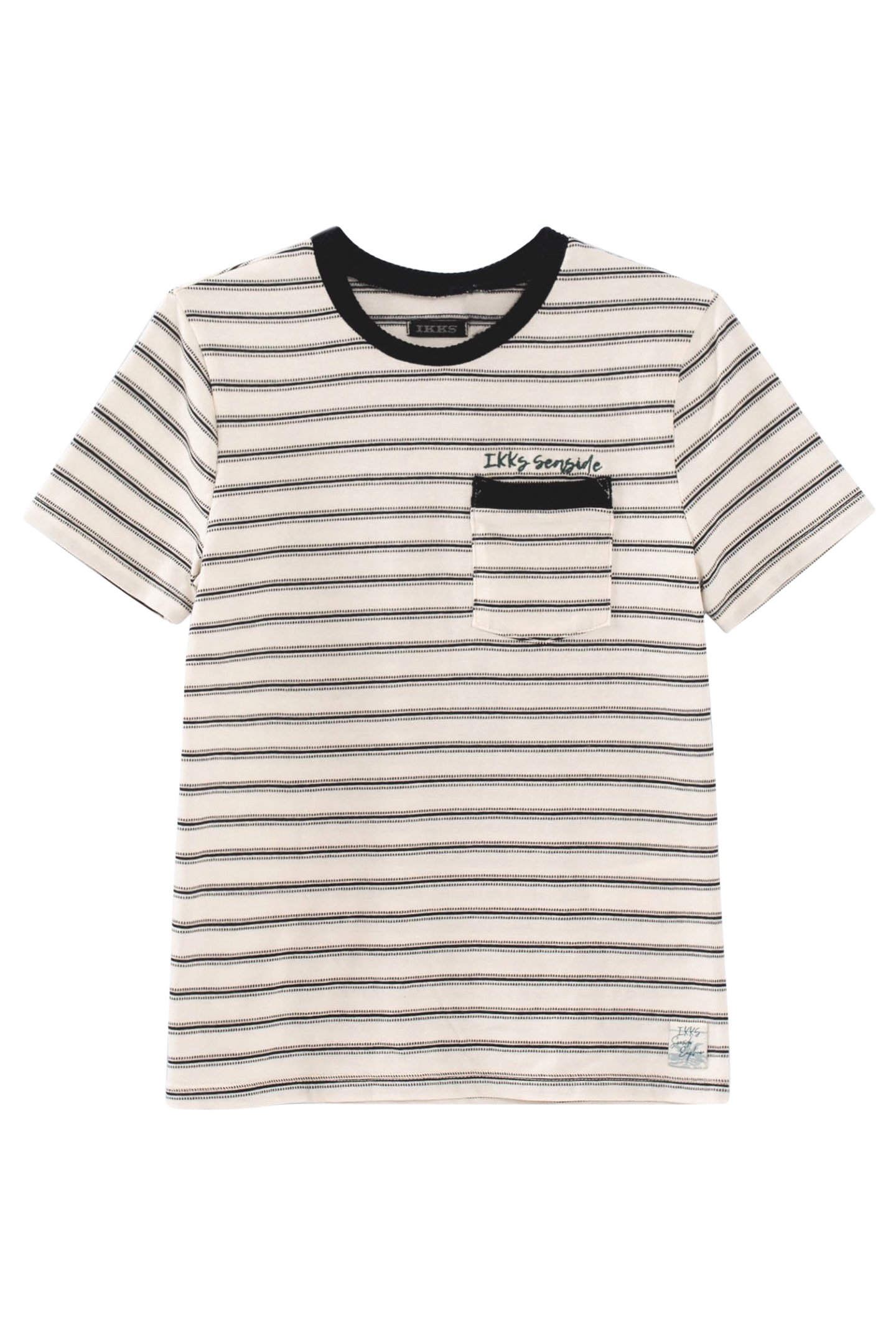 BOYS’ ECRU T_SHIRT WITH BLACK STRIPES 1