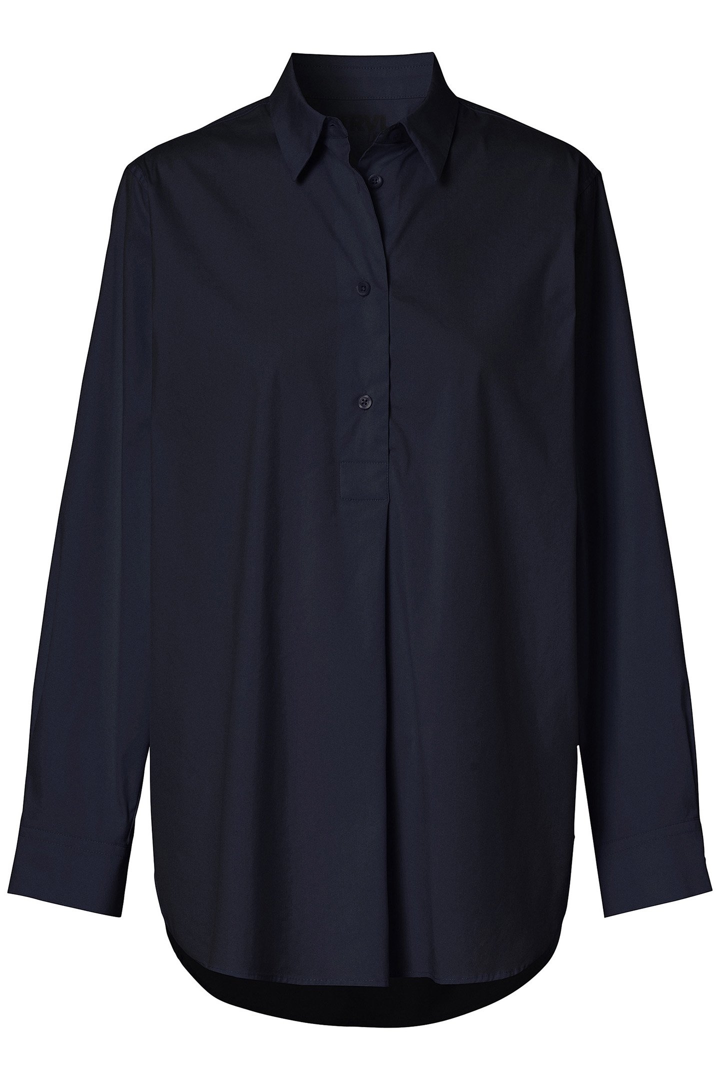 LONG COTTON POLO TOP NIGHT BLUE 3