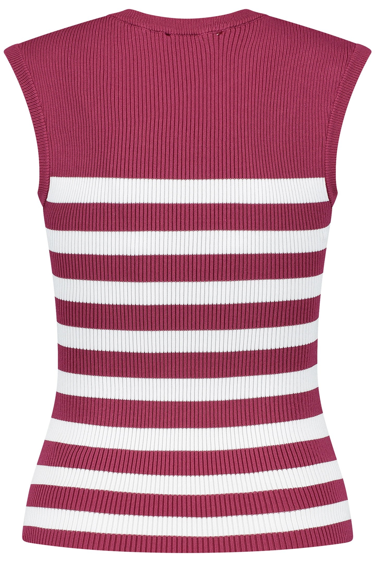 CLAUDE BUTTON TOP BRIGHT WHITE/CERISE 3