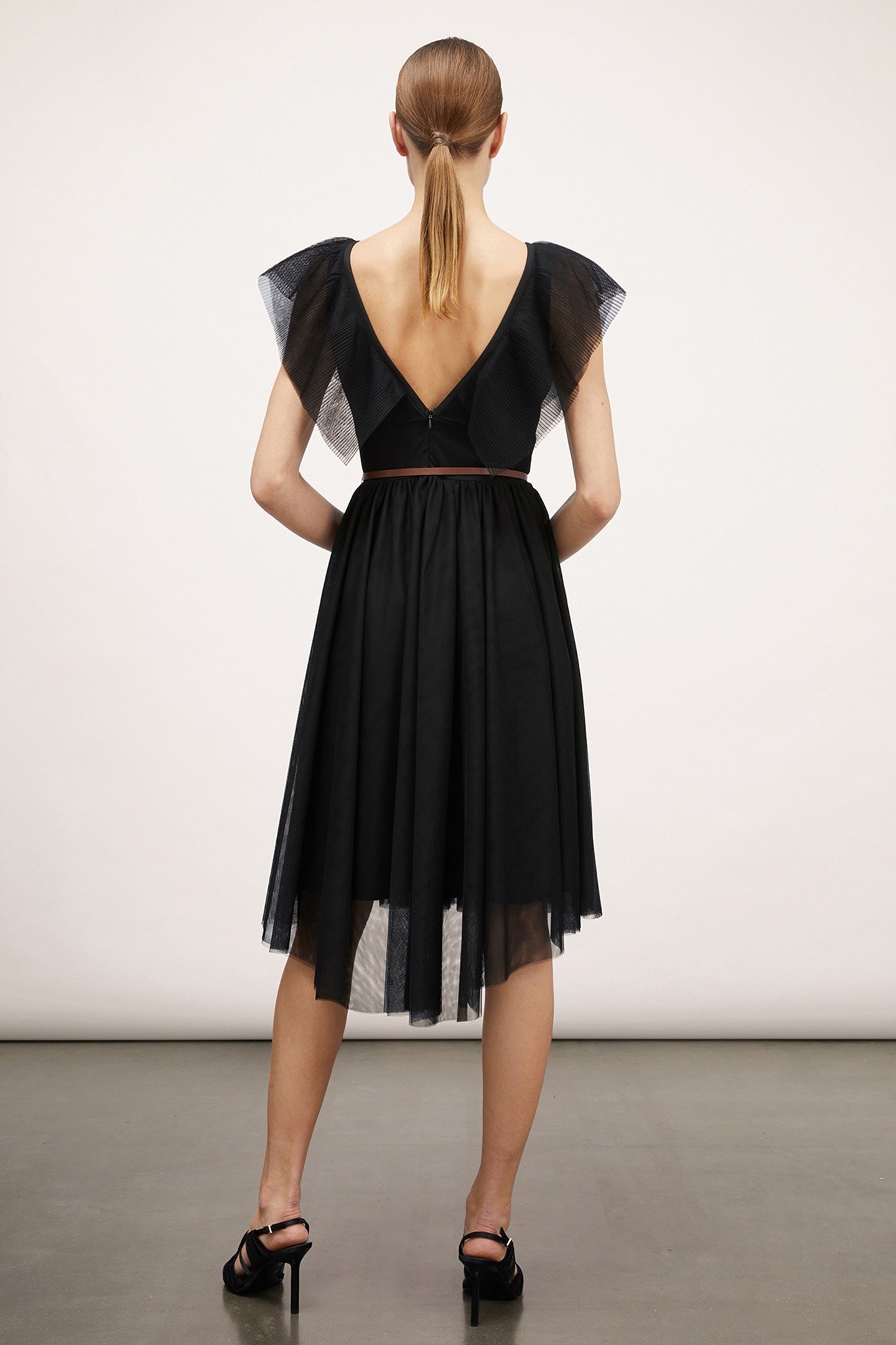 SHORT TULLE DRESS BLACK 2