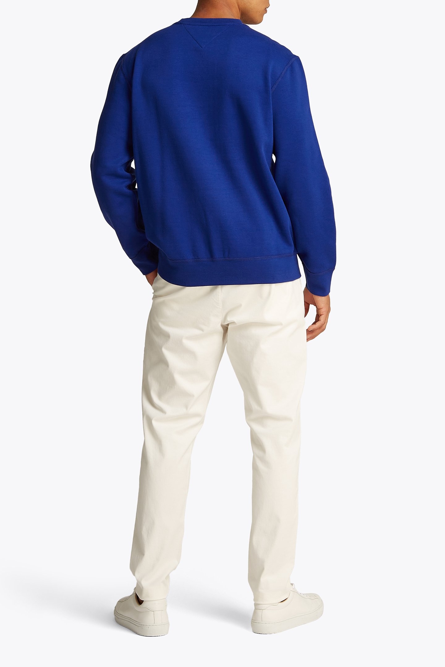 ESS SEASONAL FLEECE CREW NECK REGULAR FIT SWEATER WEDGE BLUE 3