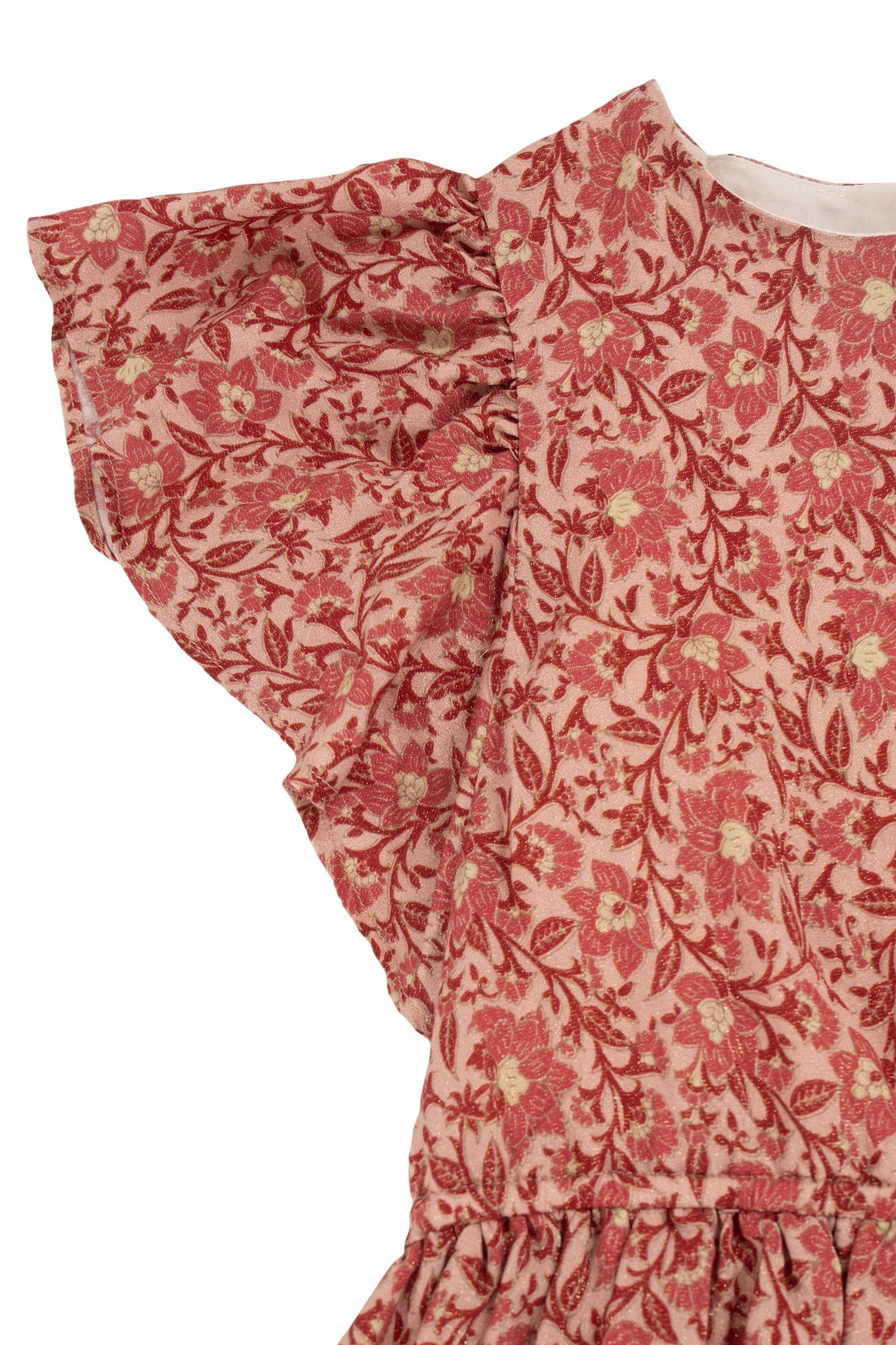 GIRLS' RED FLOWERY PRINT DRESS 3