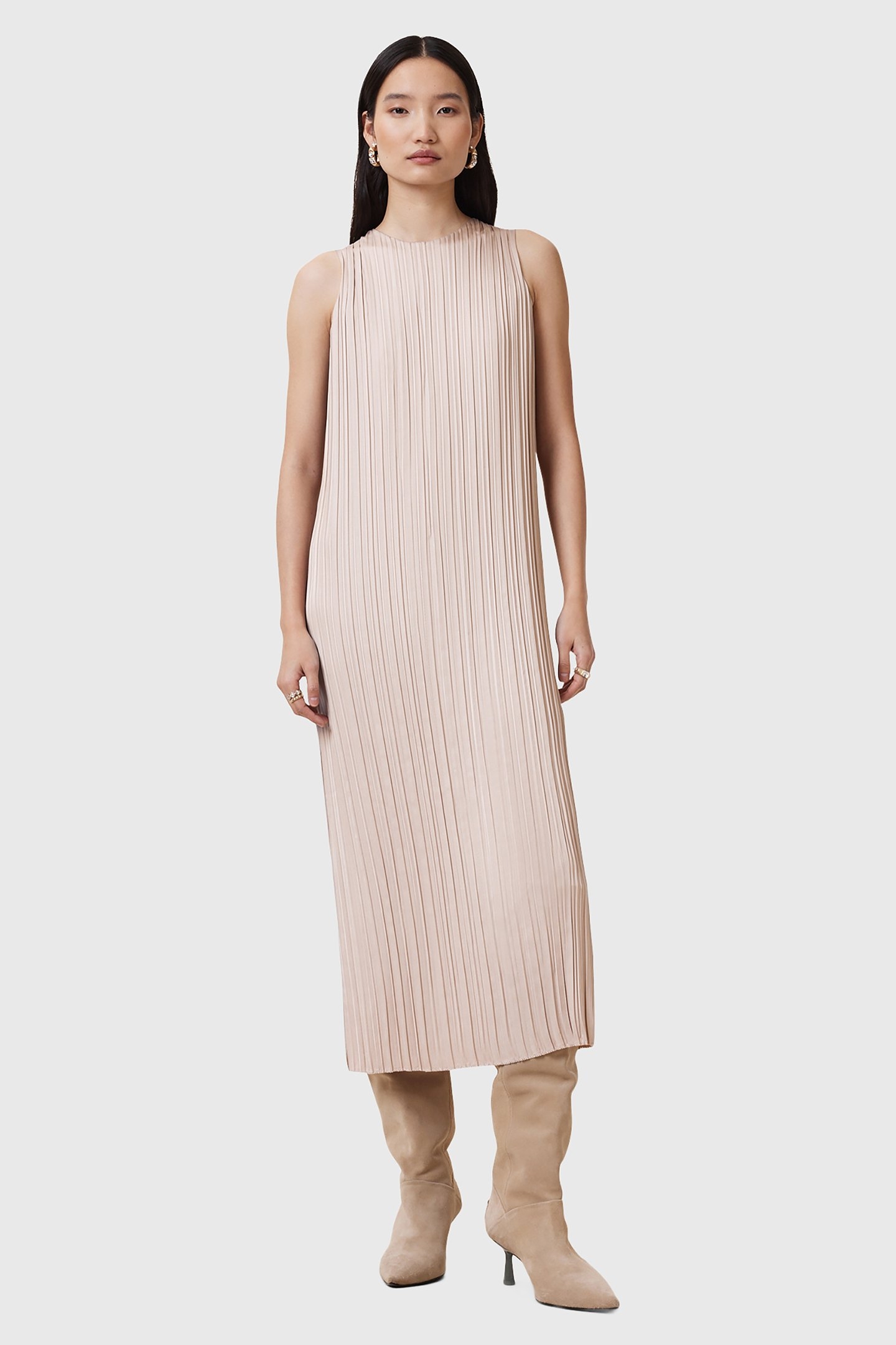 VITTORIA DRESS FAWN BROWN 5