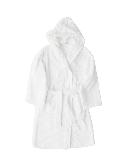 UNISEX HOODED BATHROBE SNOW WHITE 3