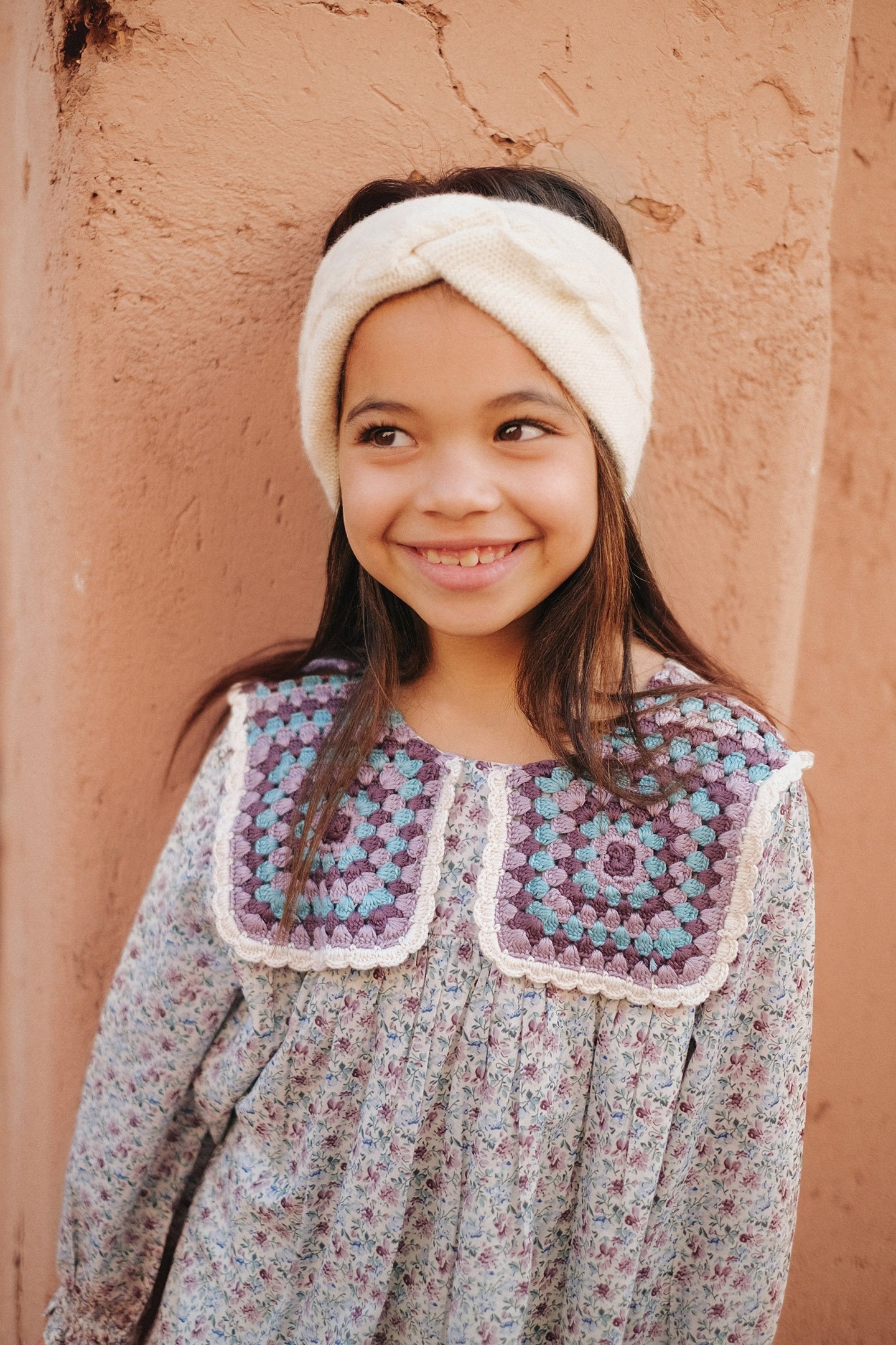 DRESS WARISE CREAM RETRO PANSY 3