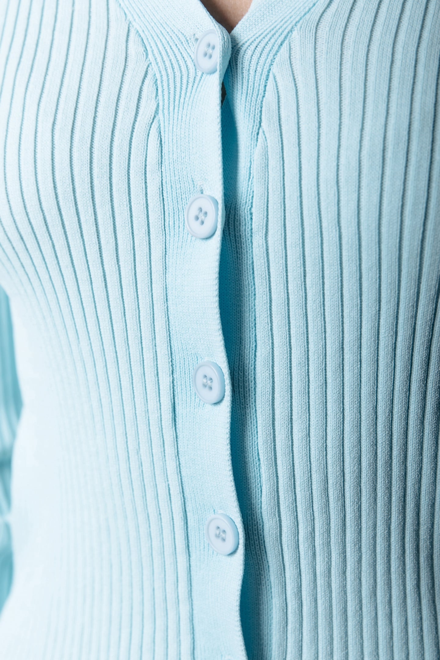 NORI FINE KNIT CROPPED LONGSLEEVE POLO NIET GEBRUIKEN BLUE 3