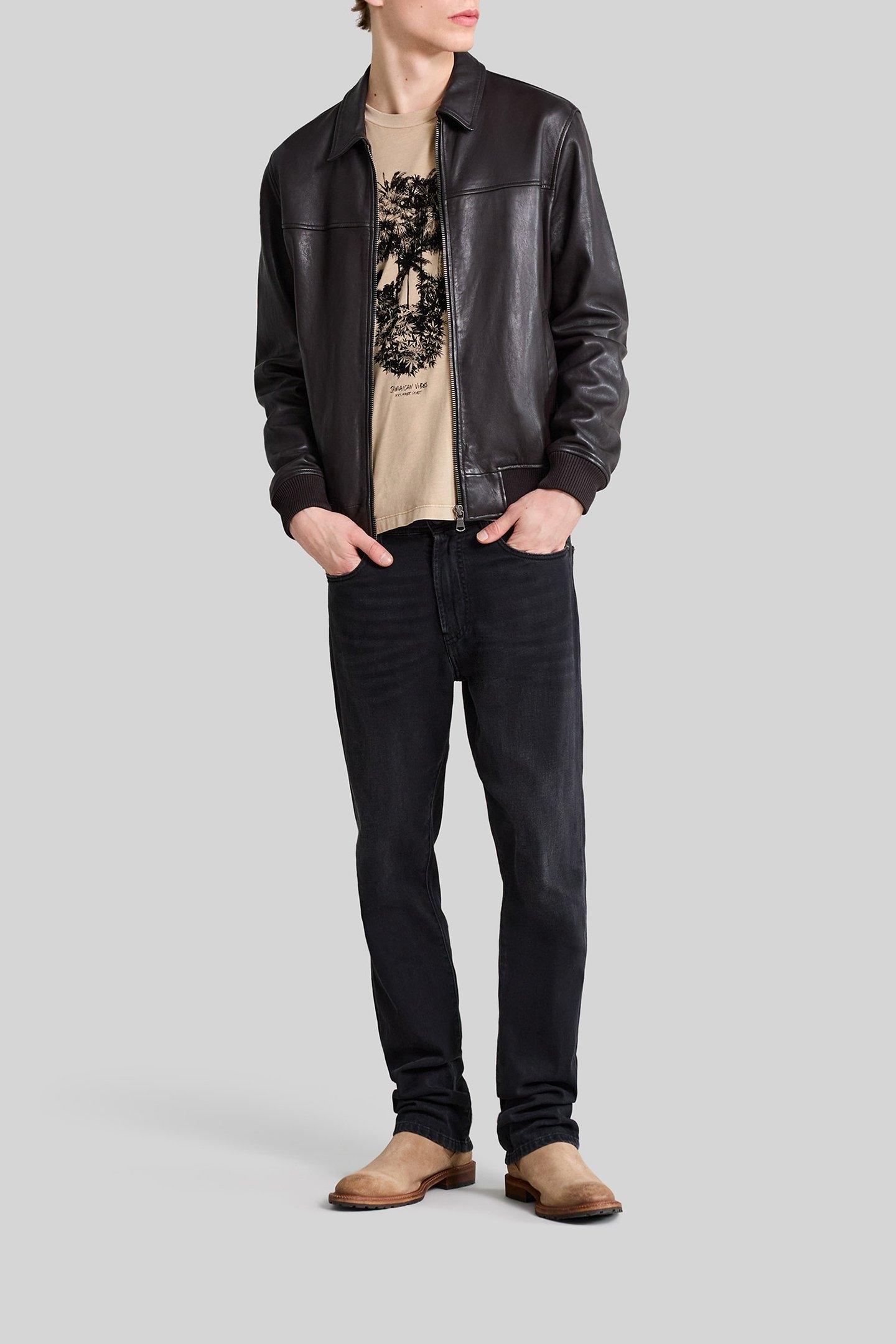 SAND T-SHIRT WITH PALM TREE-SKULL IMAGE 4