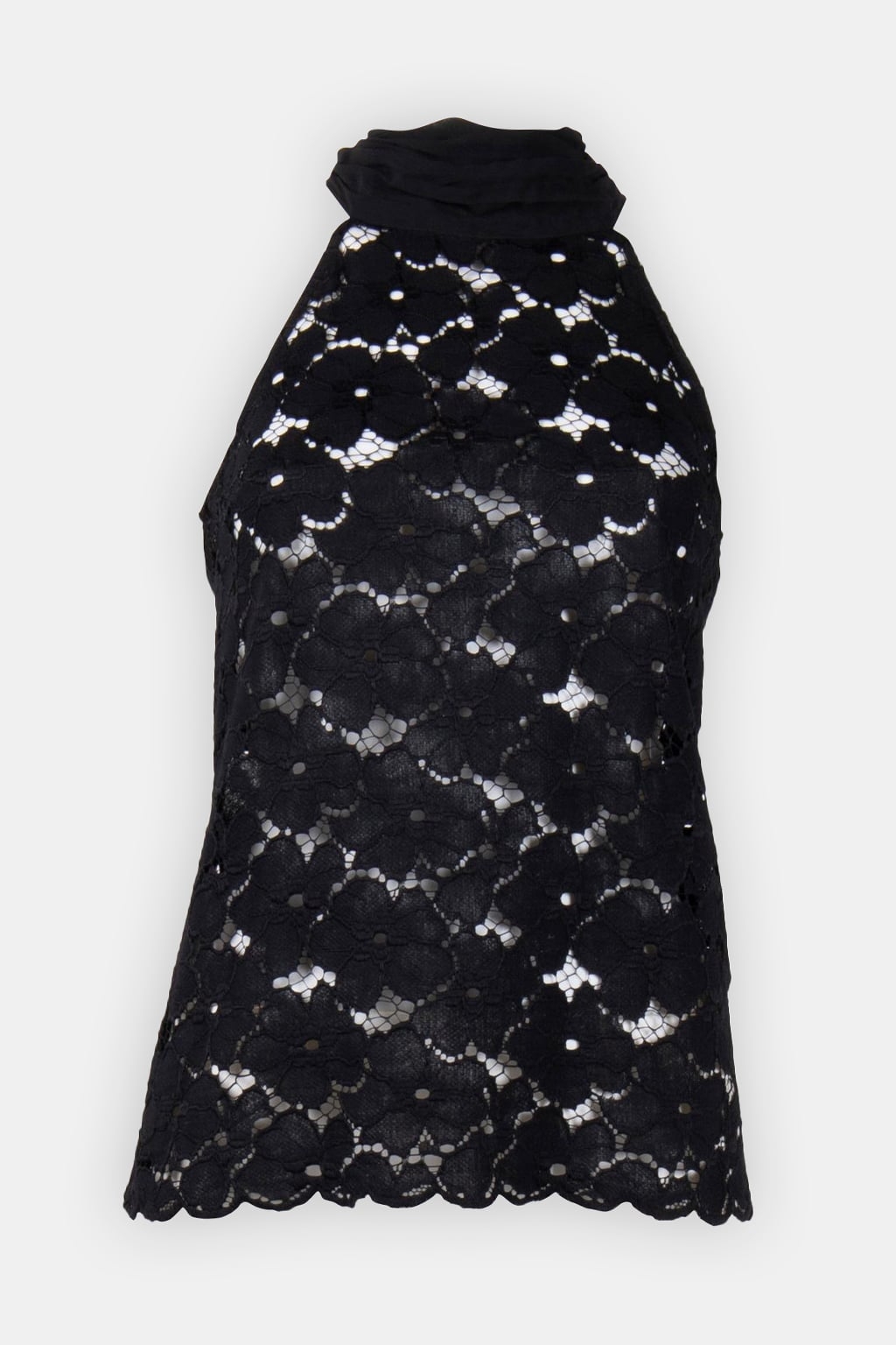 MARCIANO BY GUESS TOP - LACE + CHIFFON BLACK 3